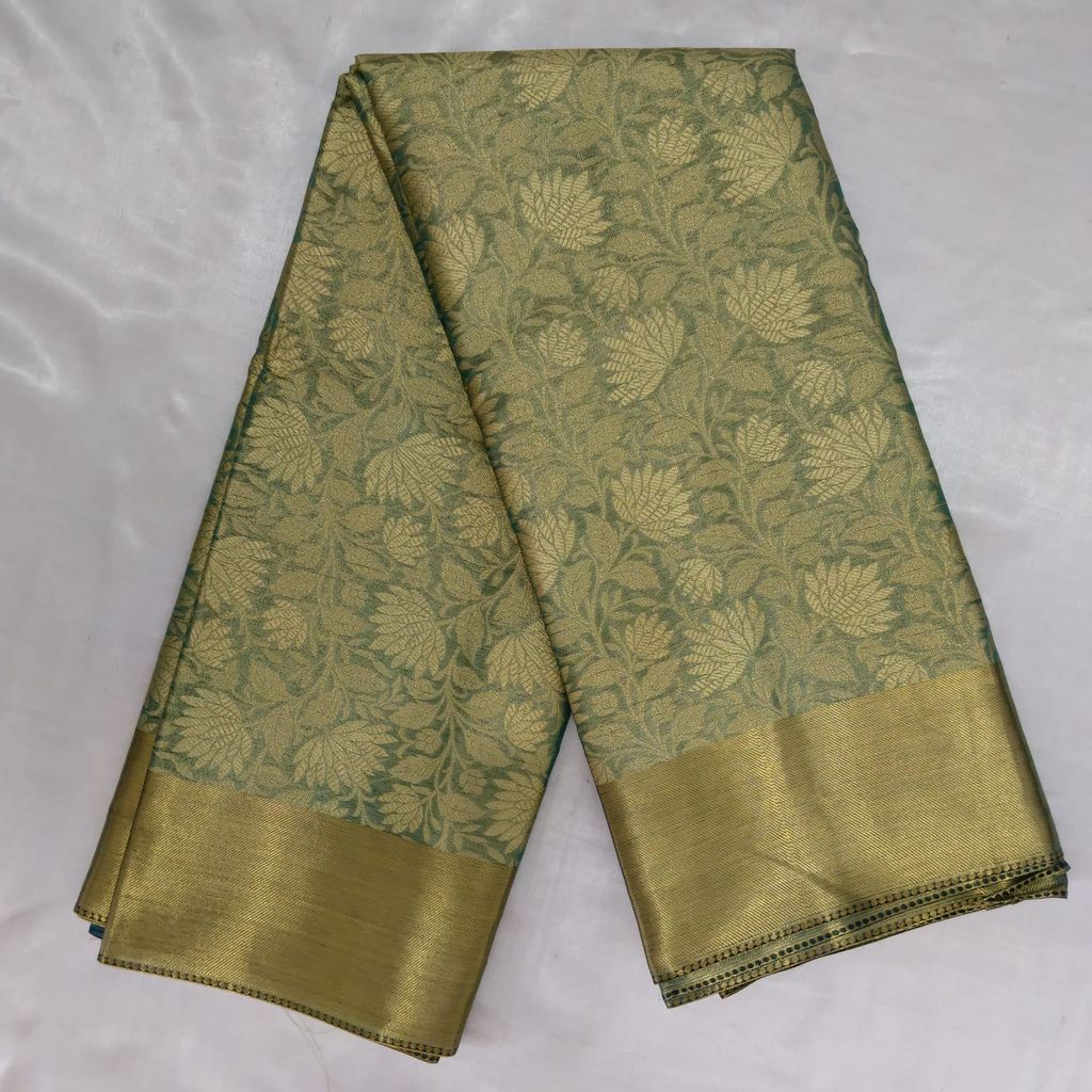 Bridal Tissue Cotton Saree with Blouse view 2