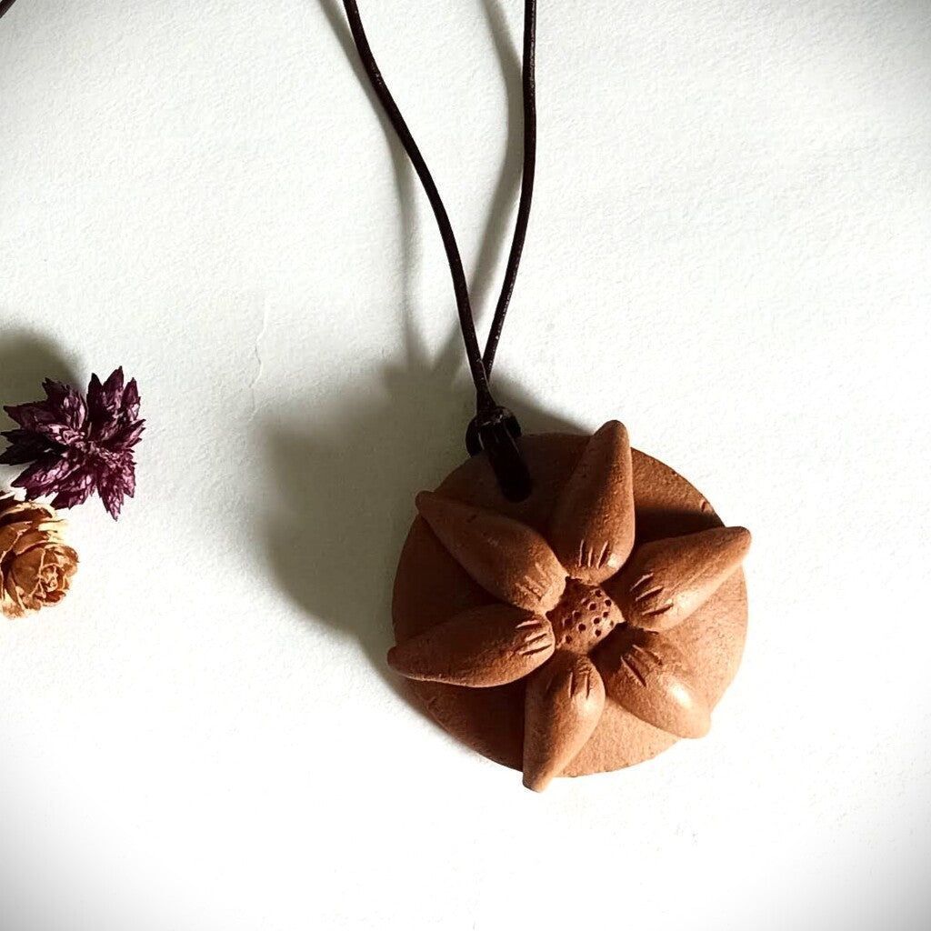 Handcrafted Terracotta Pendant view 2