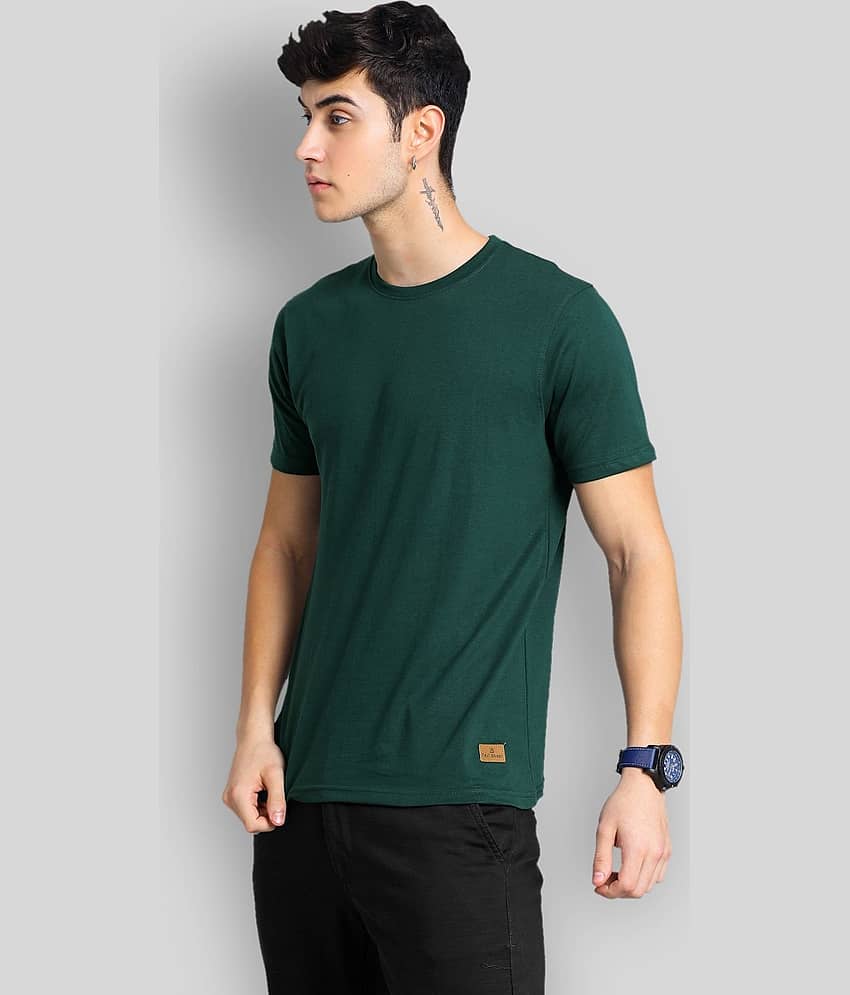 Paul Street Pack of 1 Cotton Blend Slim Fit Men's T-Shirt ( Olive Green ) view 2