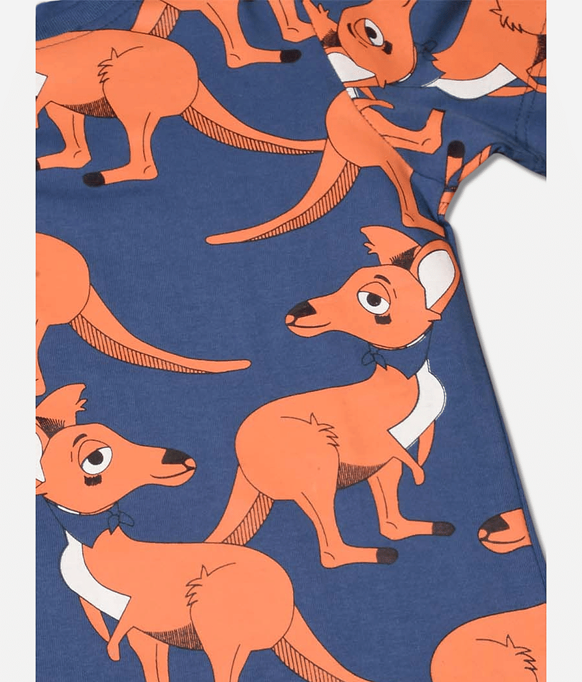 Be Awara Pack of 1 Unisex for Baby Cotton T-Shirt & Shorts ( Navy Blue ) view 2
