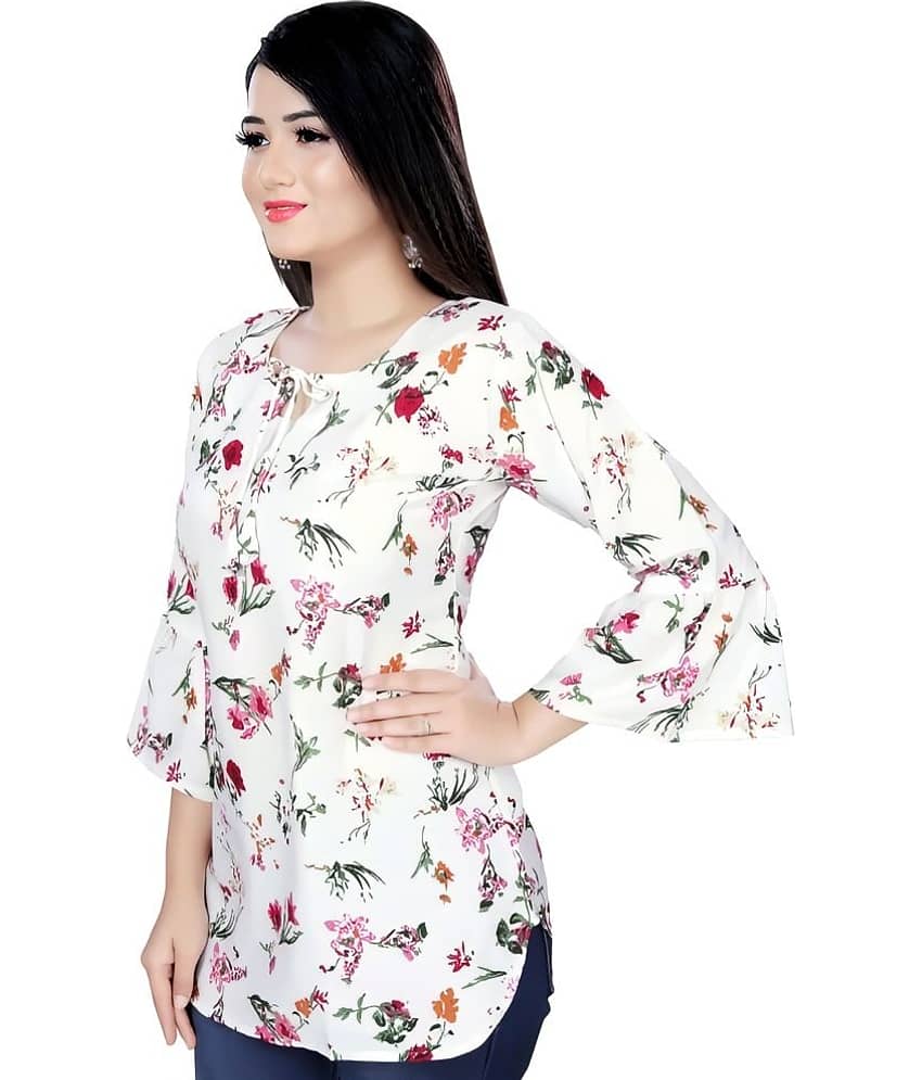 Hemang Fashion Women's Crepe Regular Top ( Black ) view 2