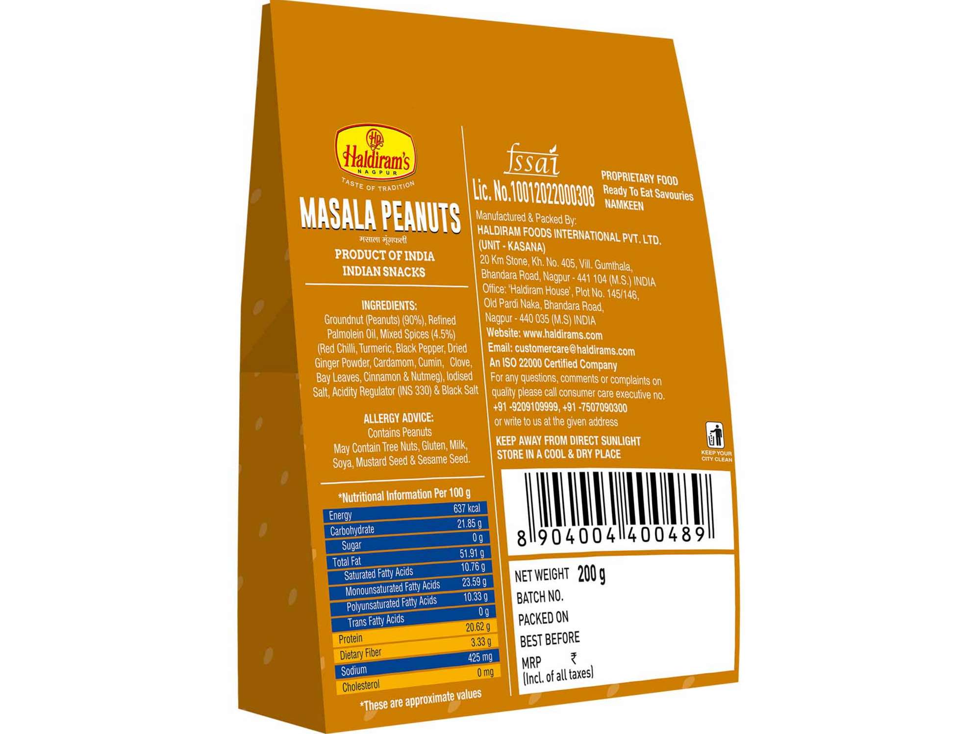 Haldiram's Masala Peanuts Standy Namkeen - 200 gm view 2