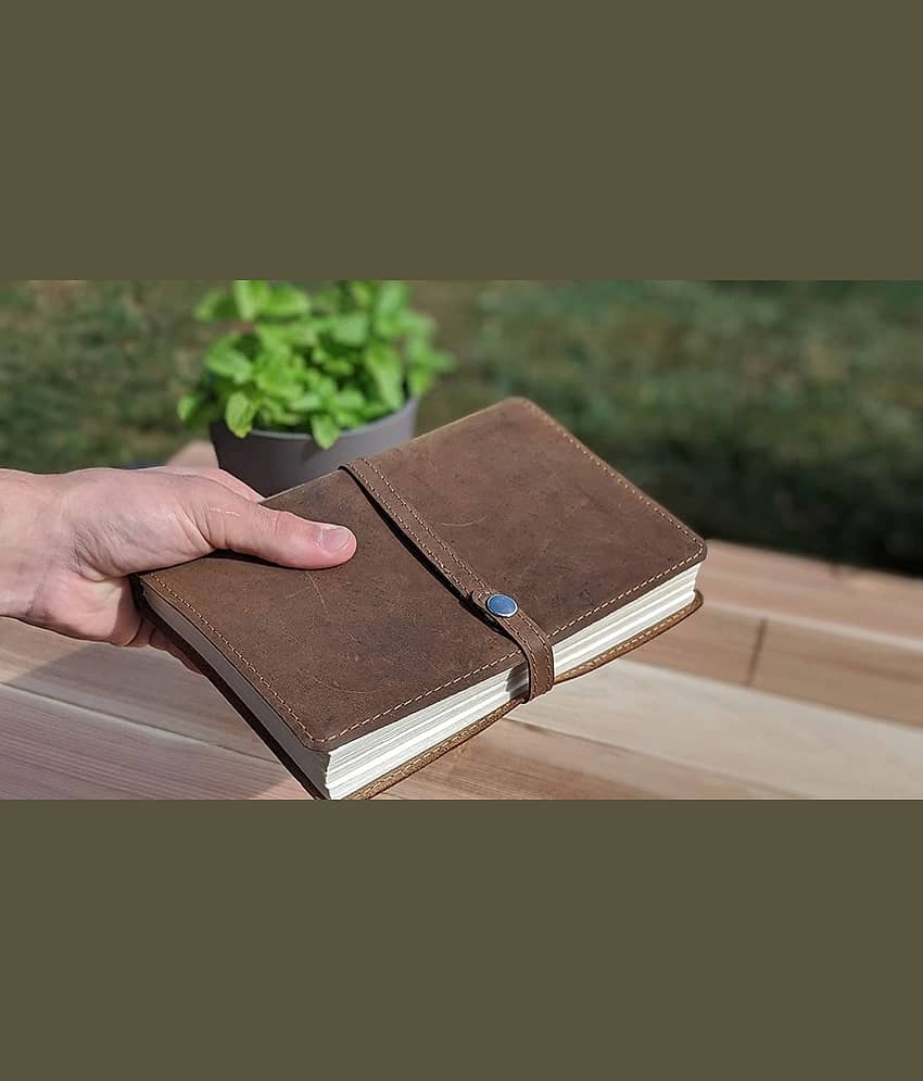 CRAFT CLUB Premium Leather Journal A5 Journal Unruled 200 Pages (Brown) view 2