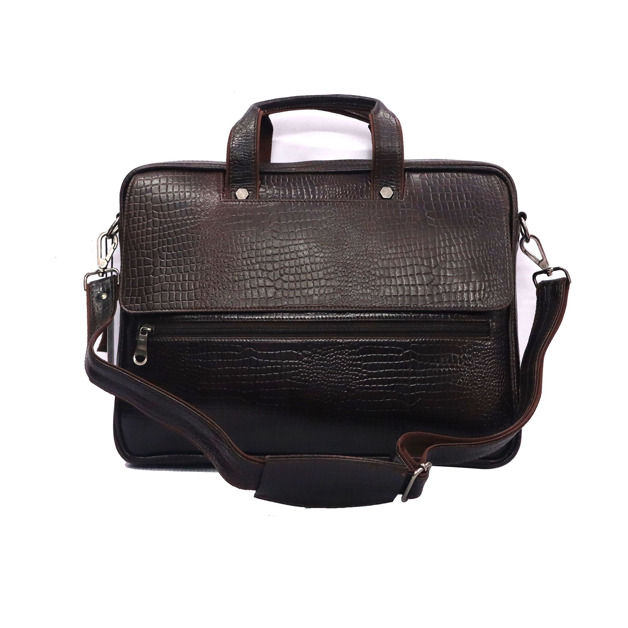 FHS Genuine Leather Office Bag - Brown | Laptop bag for Men