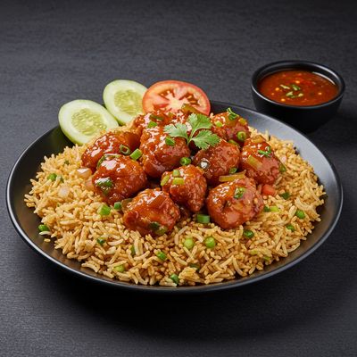 Chicken Manchurian Fried Rice