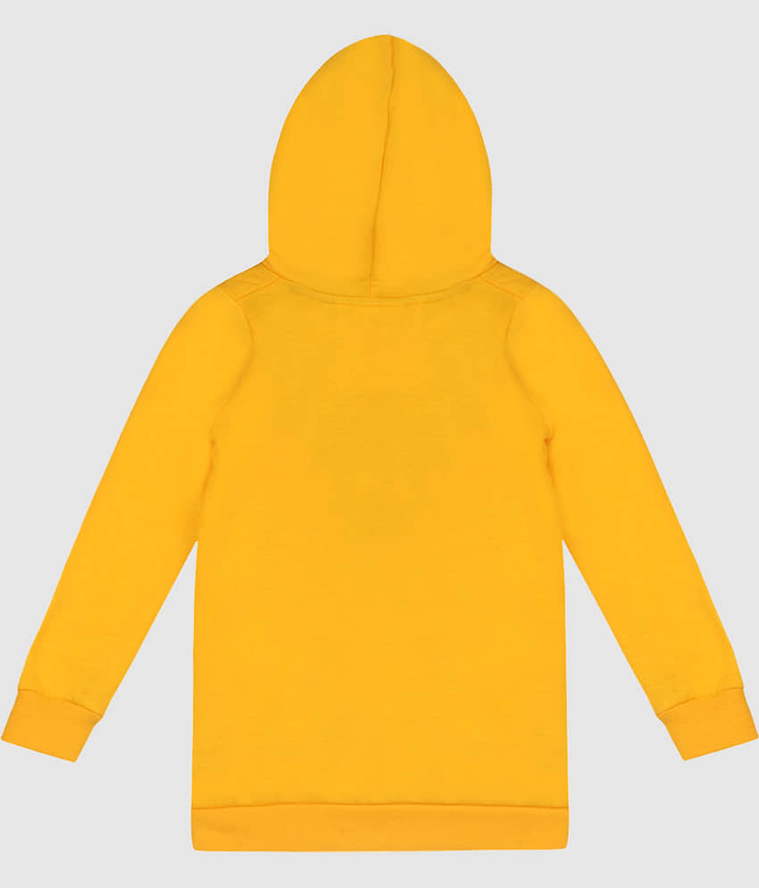 Lazy Shark Girls Printed Yellow Sweatshirts view 2