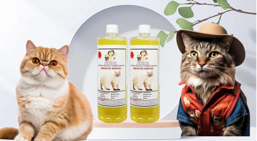 Swacch Shampoo Specially Formulated for American Bobtail (1 Litre) (Combo Pack of 2) Lemon view 2