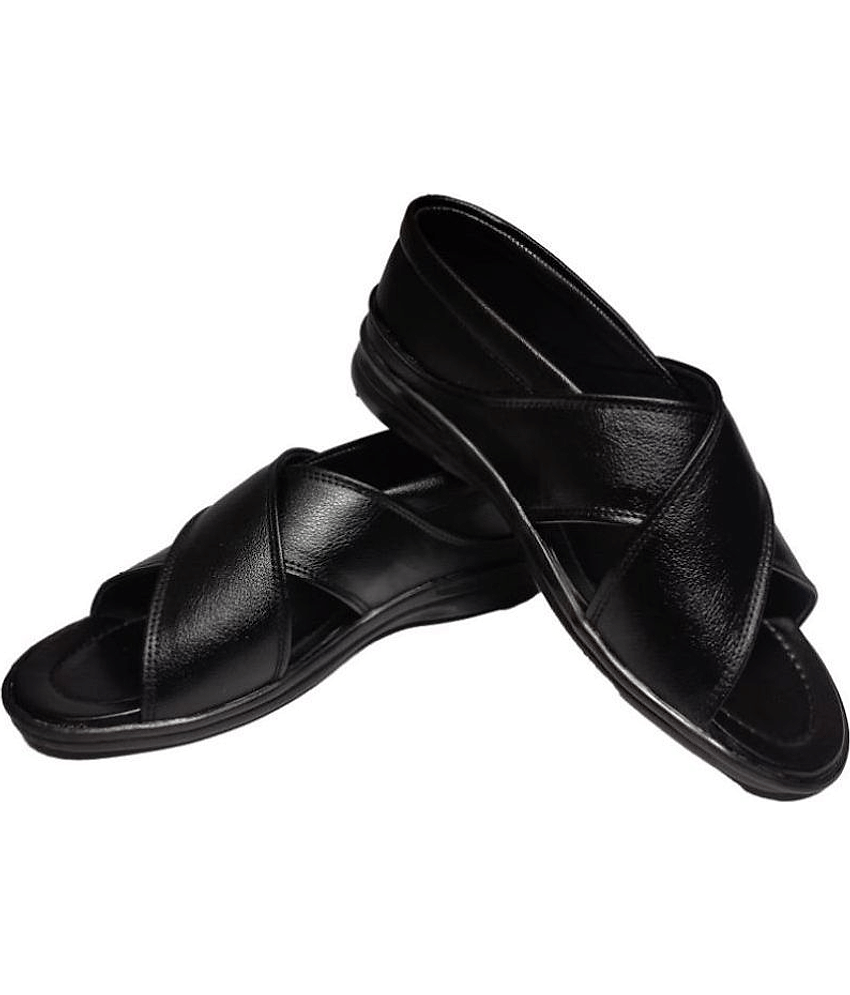 RAGE GAZE - Black Men's Sandals view 2