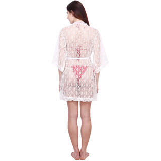 Kismat Fashion Sexy & Stylish Women Robe With Bra Panty Set view 2