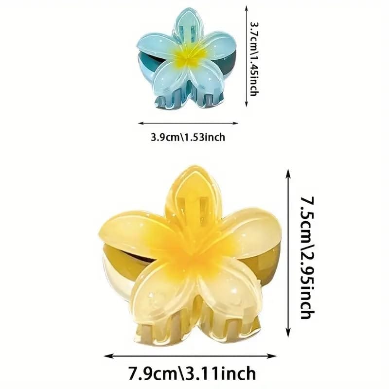 9 Pcs Flower Claw Clips for Women view 2