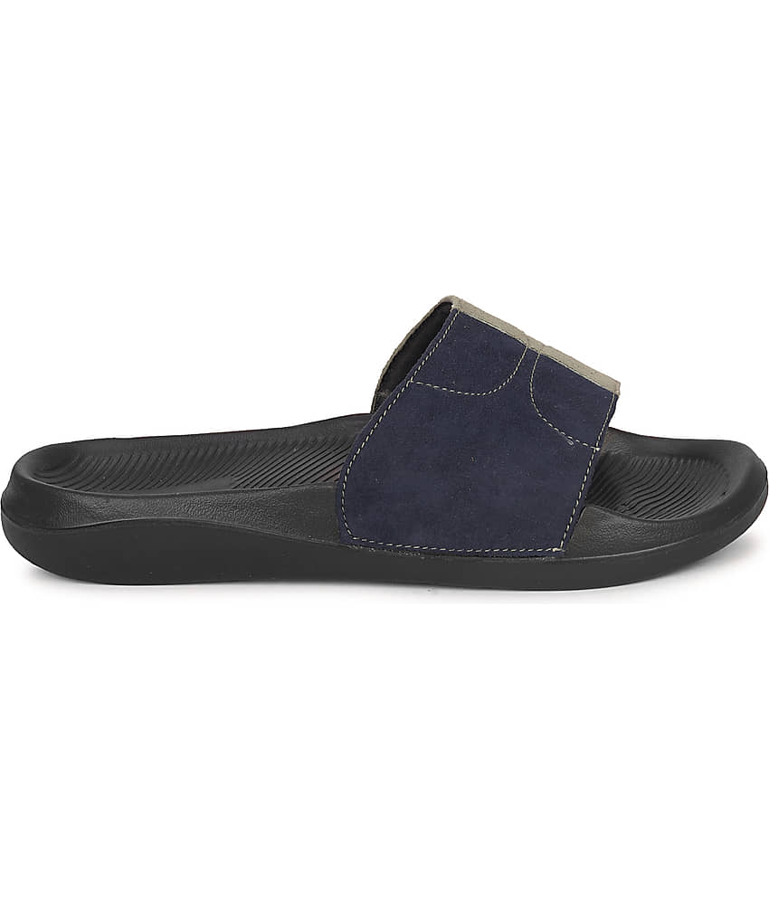 PERY PAO Navy Men's Slide Flip Flop view 2