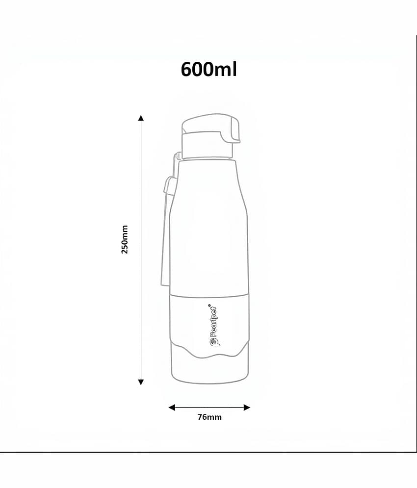 PearlPet Thermoware bottle Blue Stainless Steel Water Bottle 600 mL ( Set of 1 ) view 2