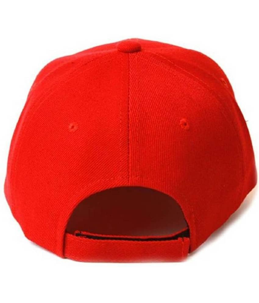 Tahiro Red Cotton Snapback Cap - Pack Of 1 view 2