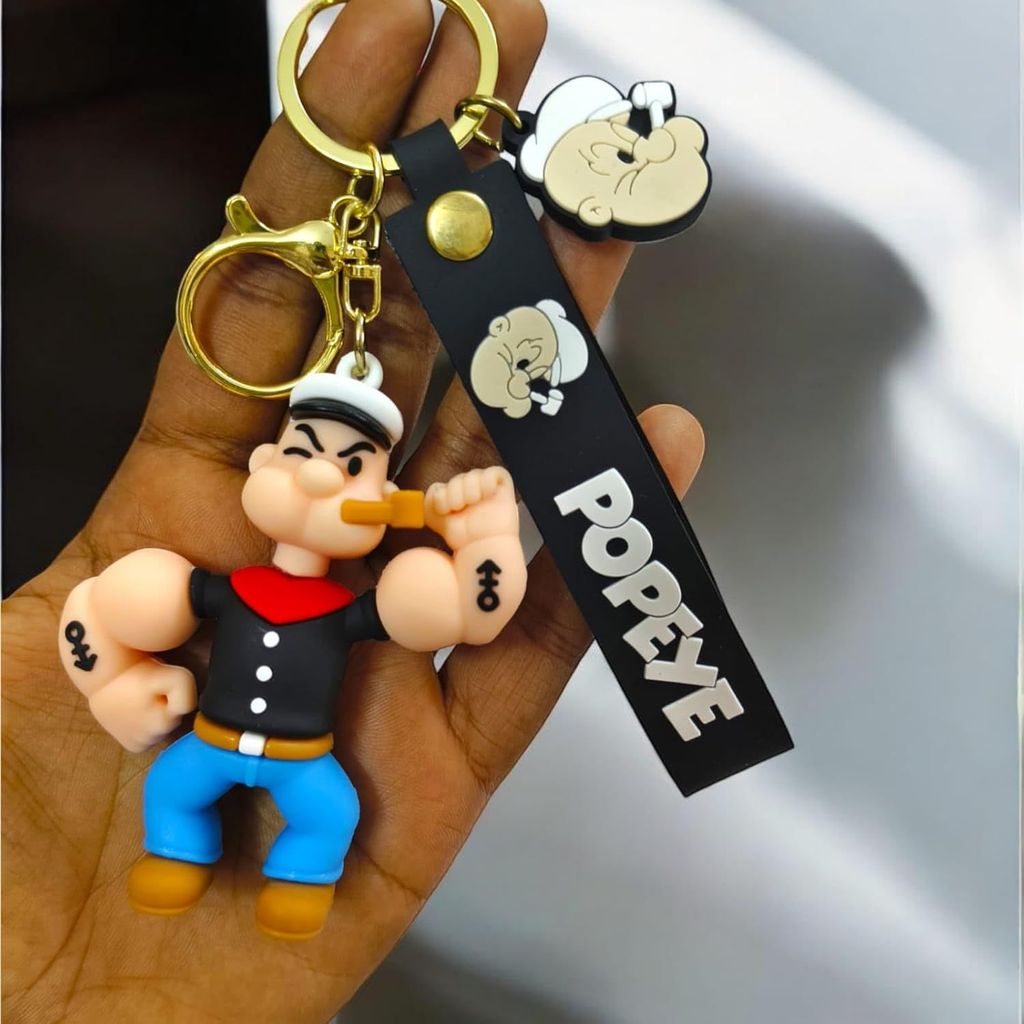 Popeye 3D Silicon Keychain view 2