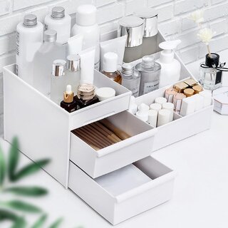 Cosmetic Organizer Box Drawers Storage Plastic Stationary Box Make Up Organiser For Women view 2