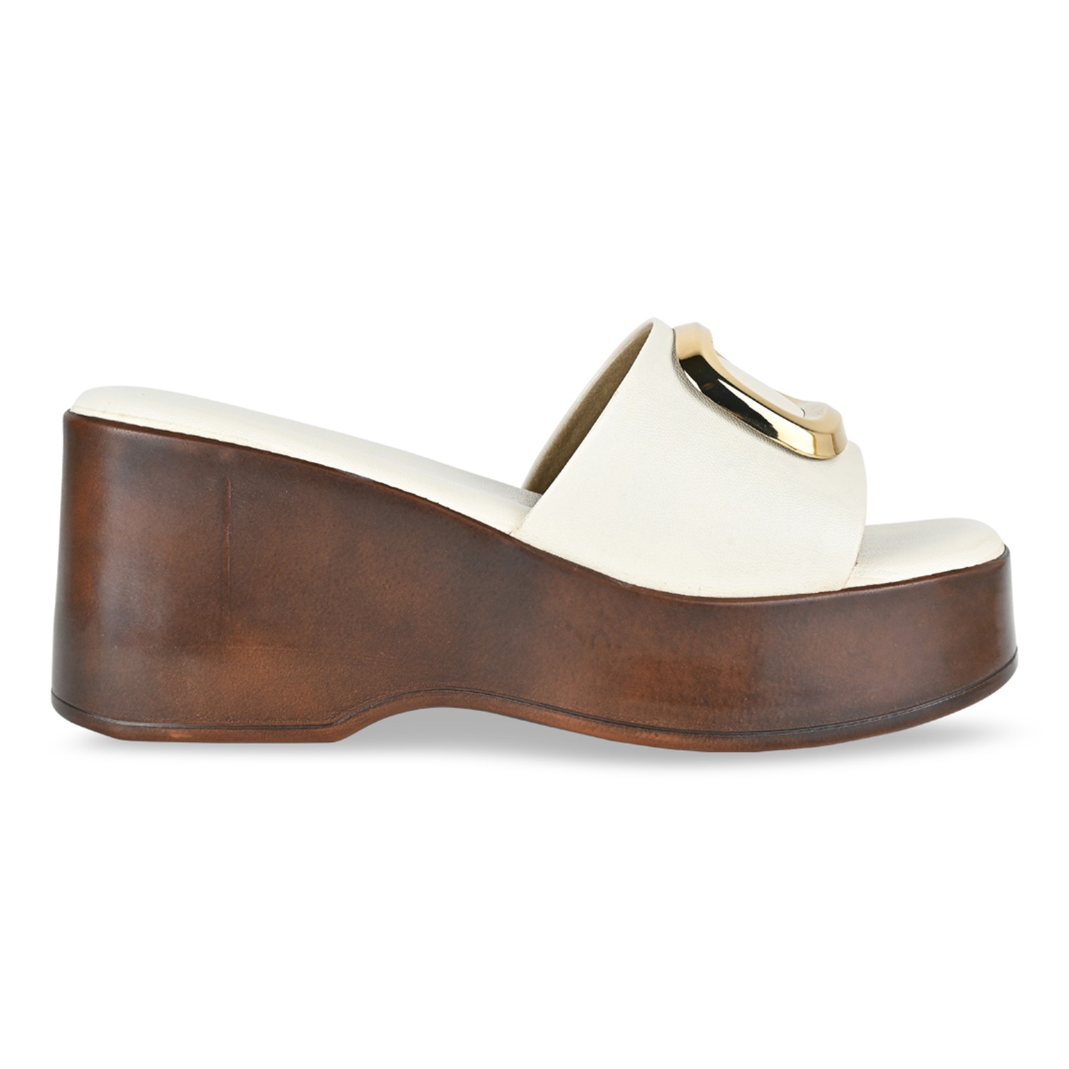Beige Women Casual Wedges view 2