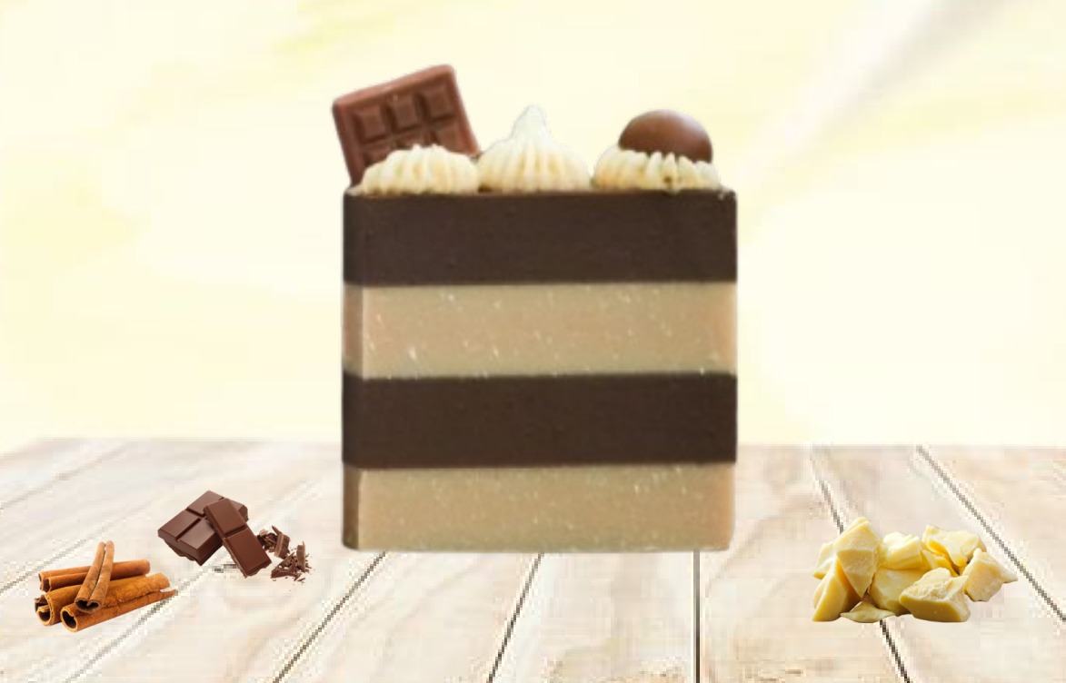 CHOCO BUTTER BLISS CHOCOLATE, COCOA BUTTER & CINNAMON Soap | Pack of 10 view 2