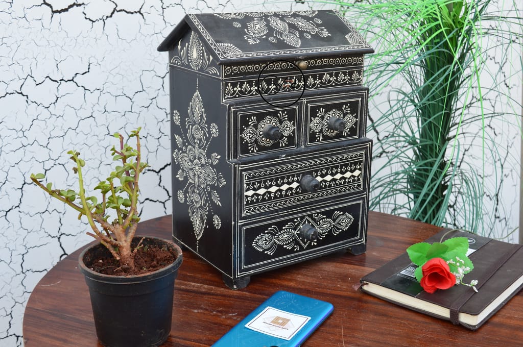 Wood To Cart® Rajasthani Art Storage Box,Mango Wood Box, For Home view 2