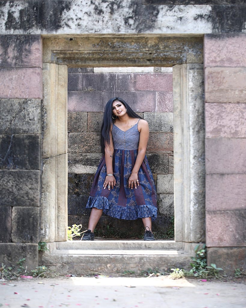 Boho Printed Long Slip Muslin Dress view 2