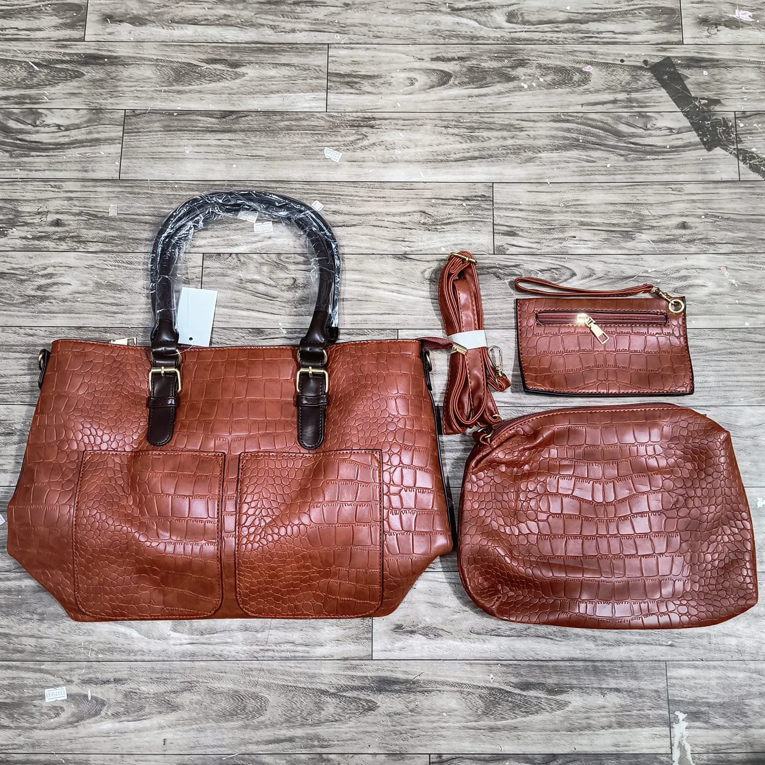 Imported hand bag Snake embossed