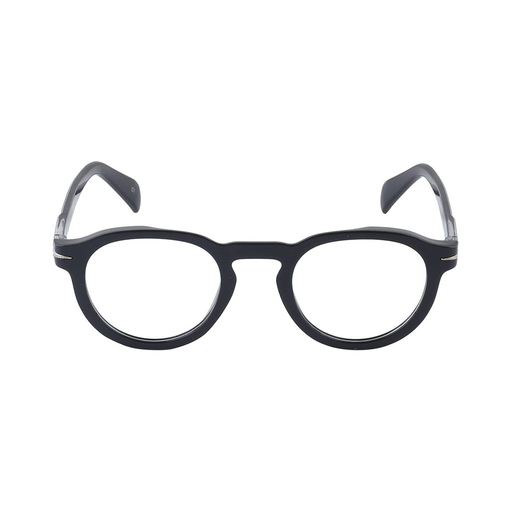 4Flaunt Full Rim Anti Glare Zero Power Oval Spectacle Frame | Lightweight, Sturdy & Trending | UV Protection Eyeglasses | Men & Women | Medium (C2 - Grey) view 2
