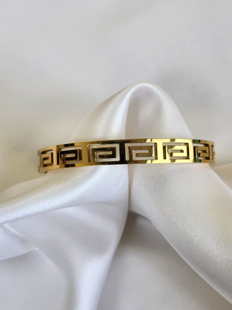 Classic Gold-Toned Geometric Cuff Bracelet view 2