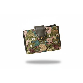 Playful Cartoon Print Crossbody Sling Bag with Leather Strap view 2