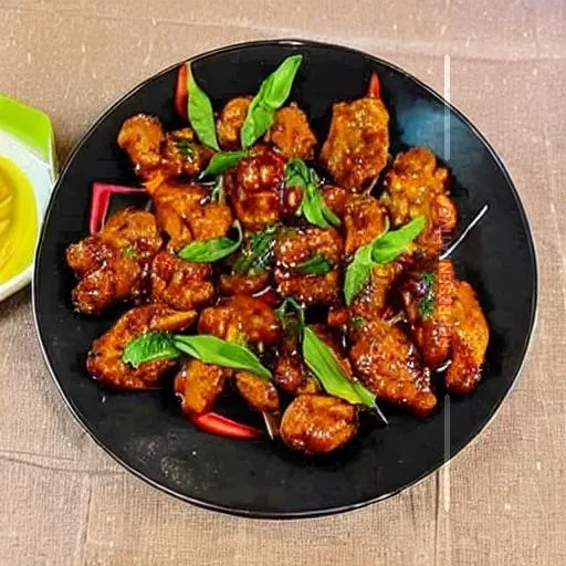 Crispy Fried Lemon Chilli Basil Chicken