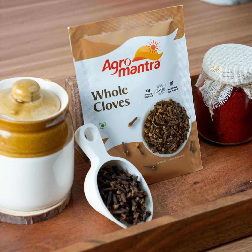 Agro Mantra Whole Cloves Intense Aroma & Authentic Flavor | Sourced from India�s Renowned Spice Regions | Perfect for Curries, Biryani & Desserts | Preservative-Safe view 2