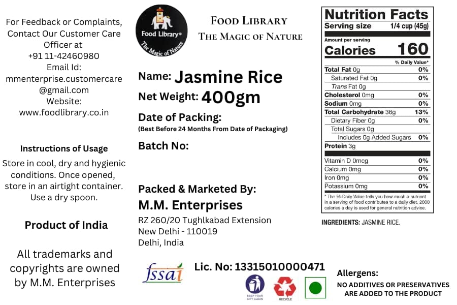 Food Library Fragrant Jasmine Rice view 2