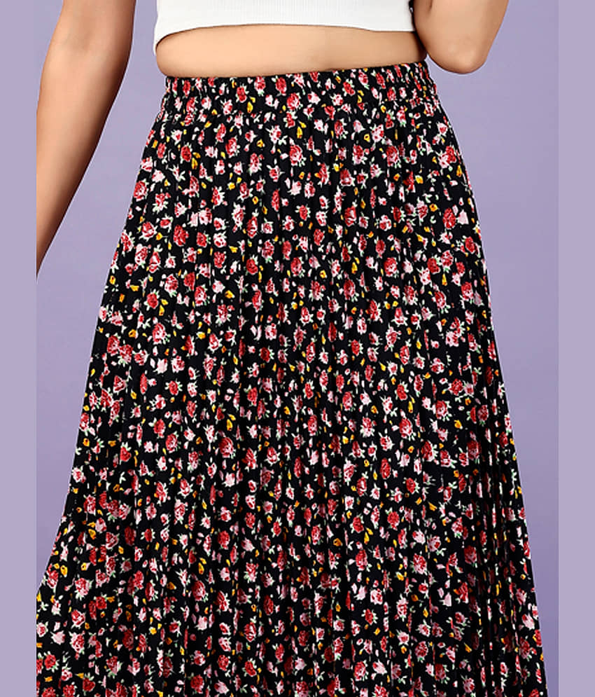 ZWERLON Orange Crepe Women's A-Line Skirt ( Pack of 1 ) view 2
