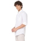 Mufti White Dobby Slim Fit Casual Shirt view 2