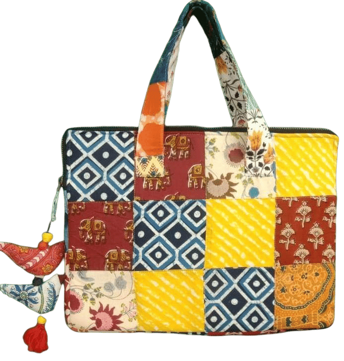 Nirjhari Stylish Patchwork Laptop Bags Assorted (Pack of 1) view 2