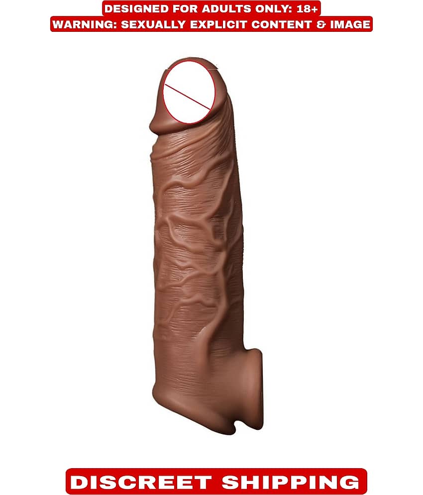 6.5 Inch Jumbo Head Condoom Double Hole Penis Sleeve For Men By Kamahouse