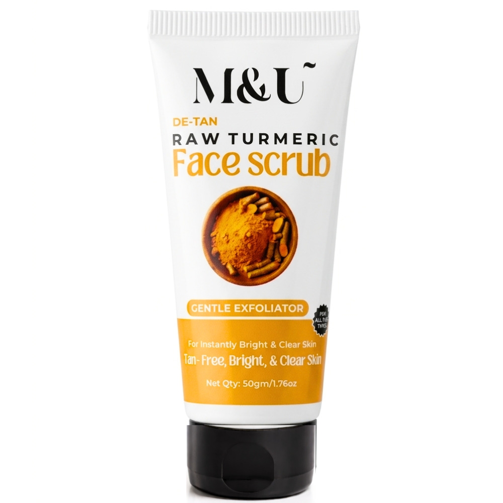 De-tan Face scrub Turmeric Multani Mitti Tan-Free Brighter Skin - 50g