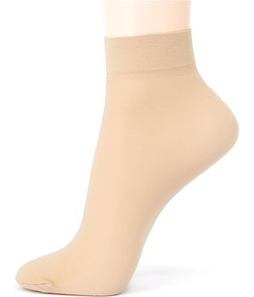 Tahiro Beige Cotton Ankle Length Socks - Pack Of 5 view 2