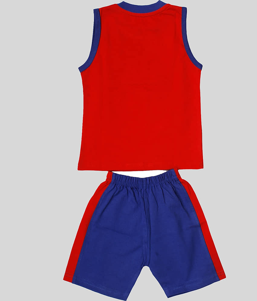 TRITI Pack of 1 Boys Cotton T-Shirt & Shorts Set ( Yellow ) view 2