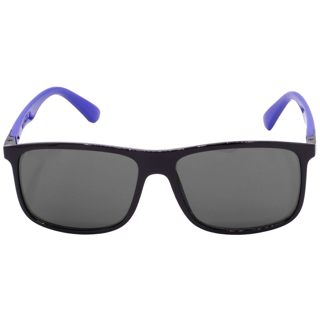 Hrinkar Grey Rectangular Sunglasses Styles Black, Blue Frame Glasses for Men & Women - HRS-BT-02-BK-BU-BK view 2