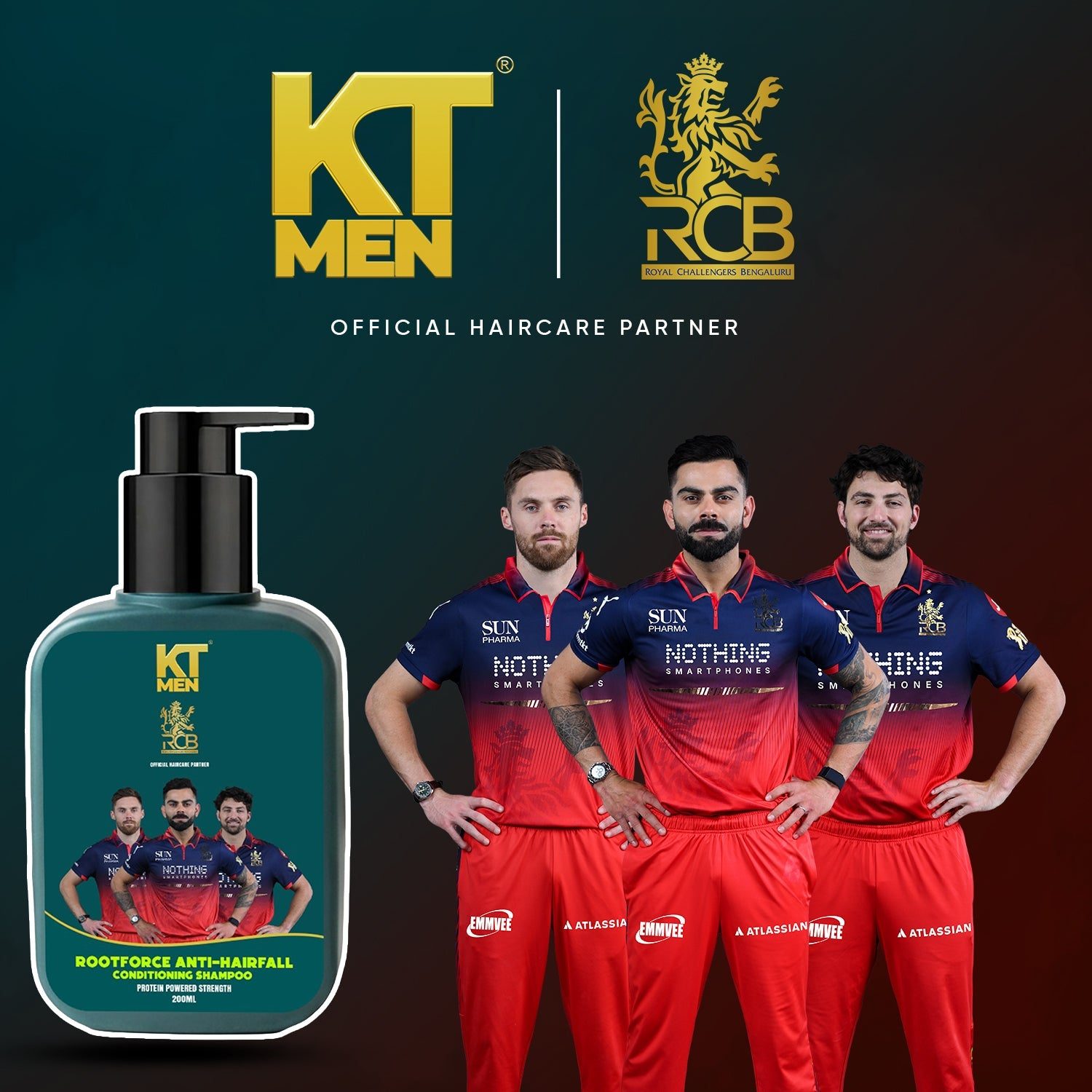 KT Men 2in1 RootForce Anti Hairfall (Shampoo + Conditioner) - 200ml