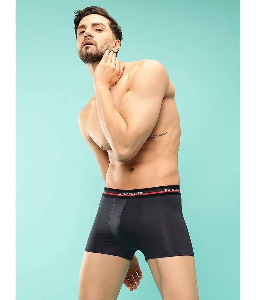 John Players Grey Trunks Cotton Blend Men's Trunks ( Pack of 2 ) view 2