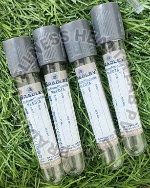 BLOOD COLLECTION TUBE (NON VACCUM) DOUBLE CAP Sodium Floride (NAF/Sugar) 2ml Grey Cap 1 Box 100 Pic