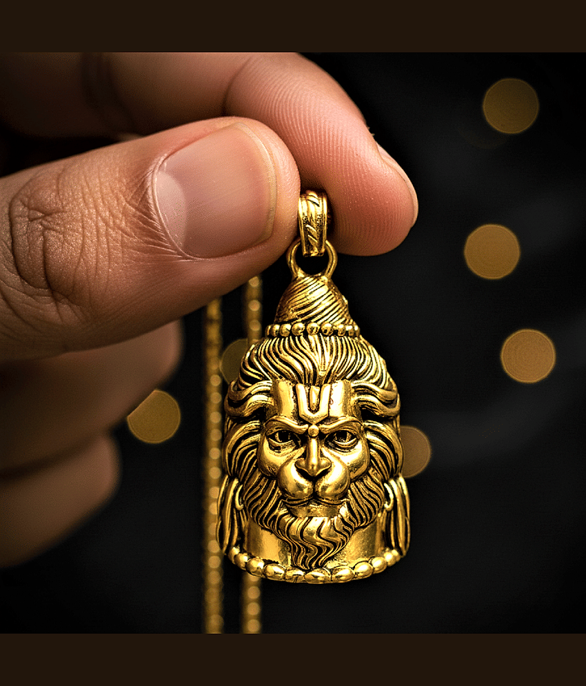 AKLINA Gold Religious Pendant With Chain ( Pack of 1 ) view 2