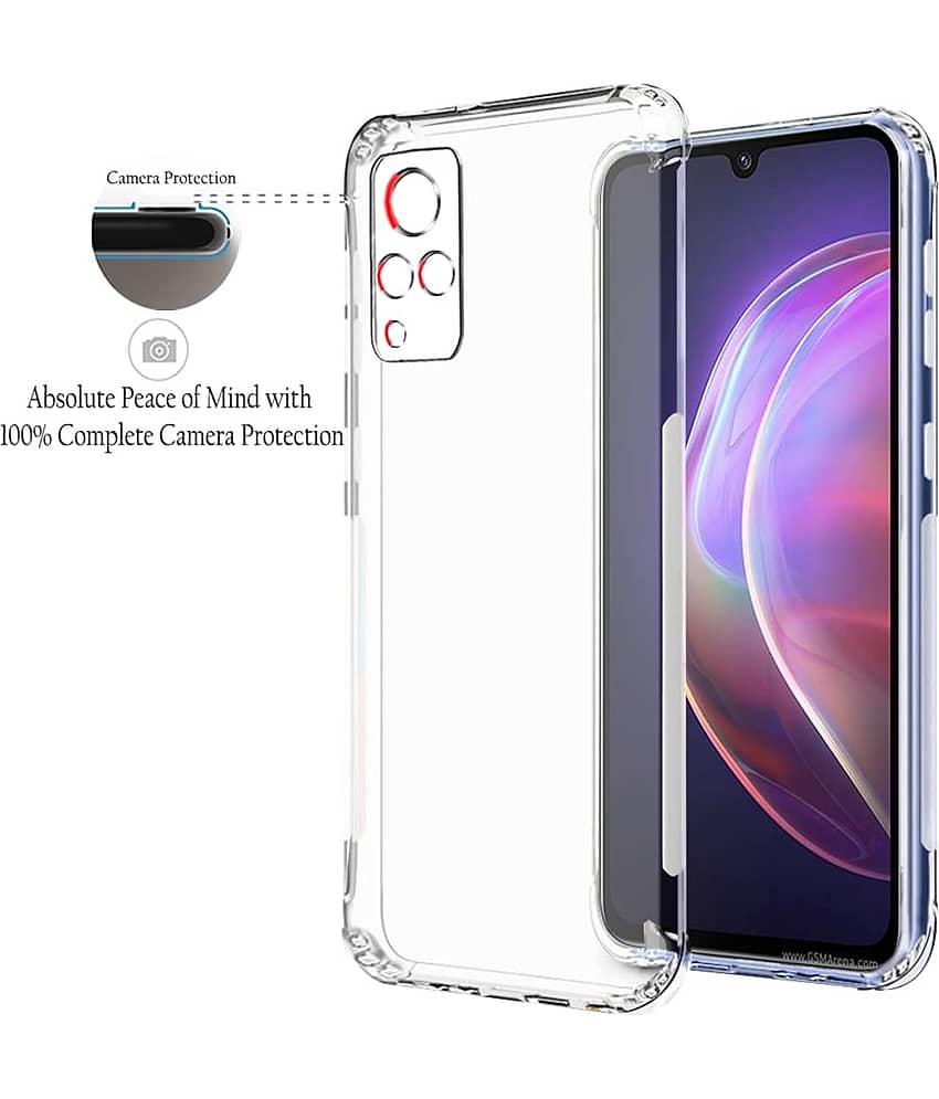 ZAMN - Transparent Silicon Silicon Soft cases Compatible For Vivo V21 5G ( Pack of 1 ) view 2