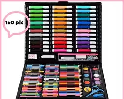 150 Pieces Deluxe Art Set | Complete Drawing, Coloring & Sketch Kit for Kids & Adults view 2