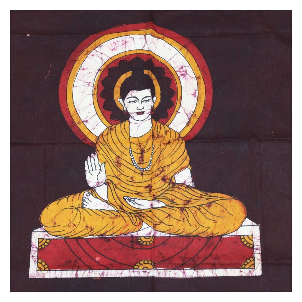 Garvi Gurjari (A Gujarat Govt Enterprise Lord Buddha Batik Painting Tapestry Cotton Wall Piece view 2