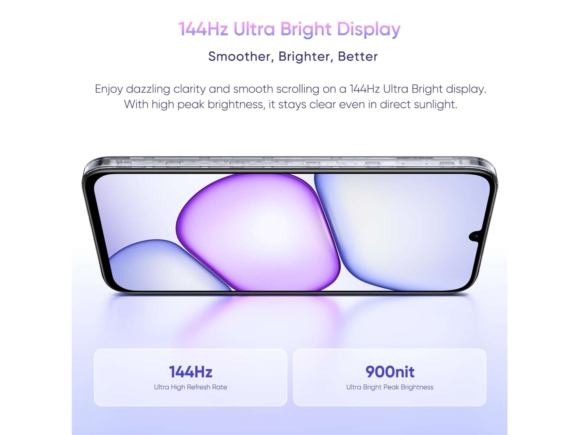 Realme C83 5G Smartphone, 4GB RAM, 64GB Storage - Blooming Purple view 2