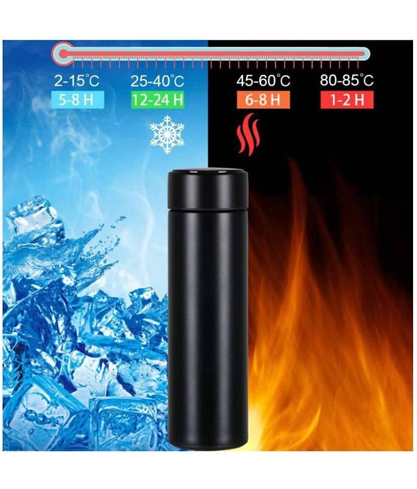 Velbury Led temperature bottle Multicolour 500 mL Steel Water Bottle set of 1 view 2
