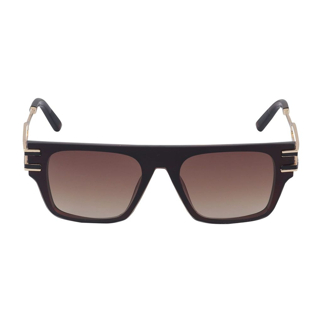 4Flaunt Rimless Retro Square Branded Latest & Stylish Sunglasses 100% UV Protected Metal & Polycarbonate Shades For Men & Women Medium (Brown, Brown) view 2
