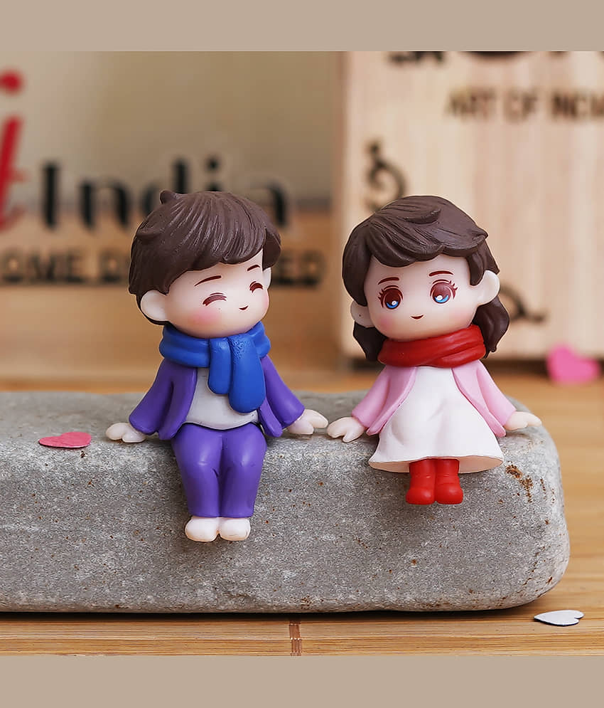 eCraftIndia Multicolor Resin Couple Figurine view 2