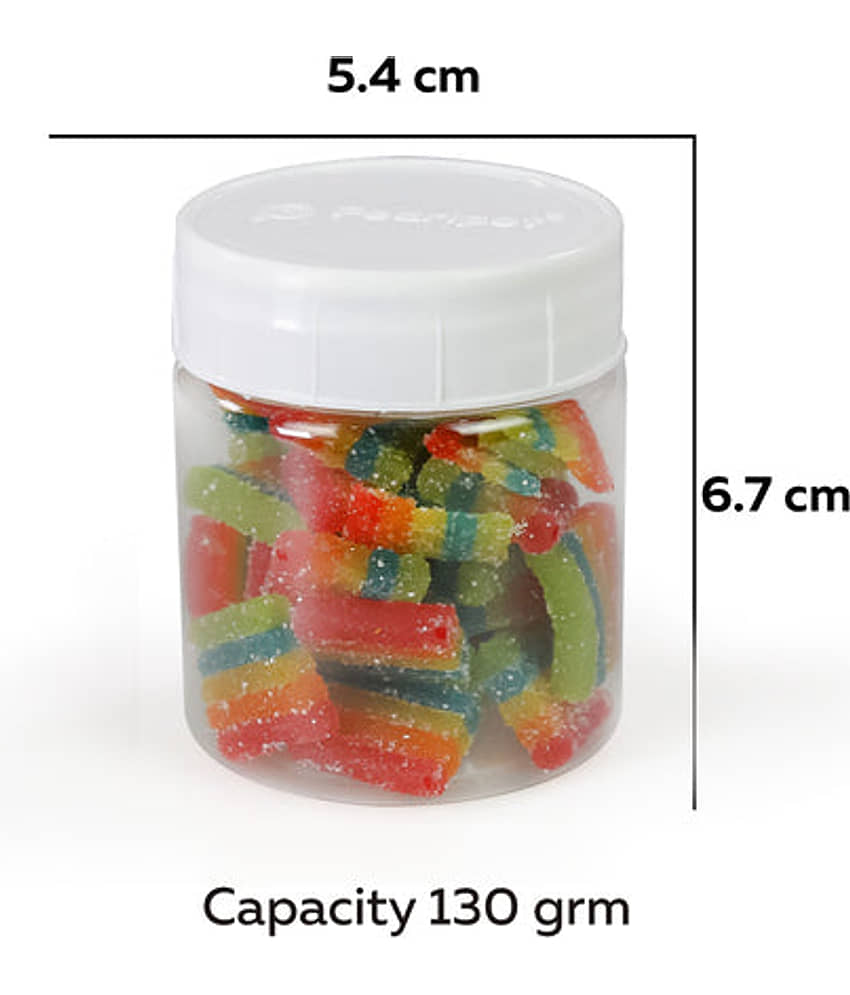 PearlPet Dibbi-130gm Plastic White Multi-Purpose Container ( Set of 12 ) view 2
